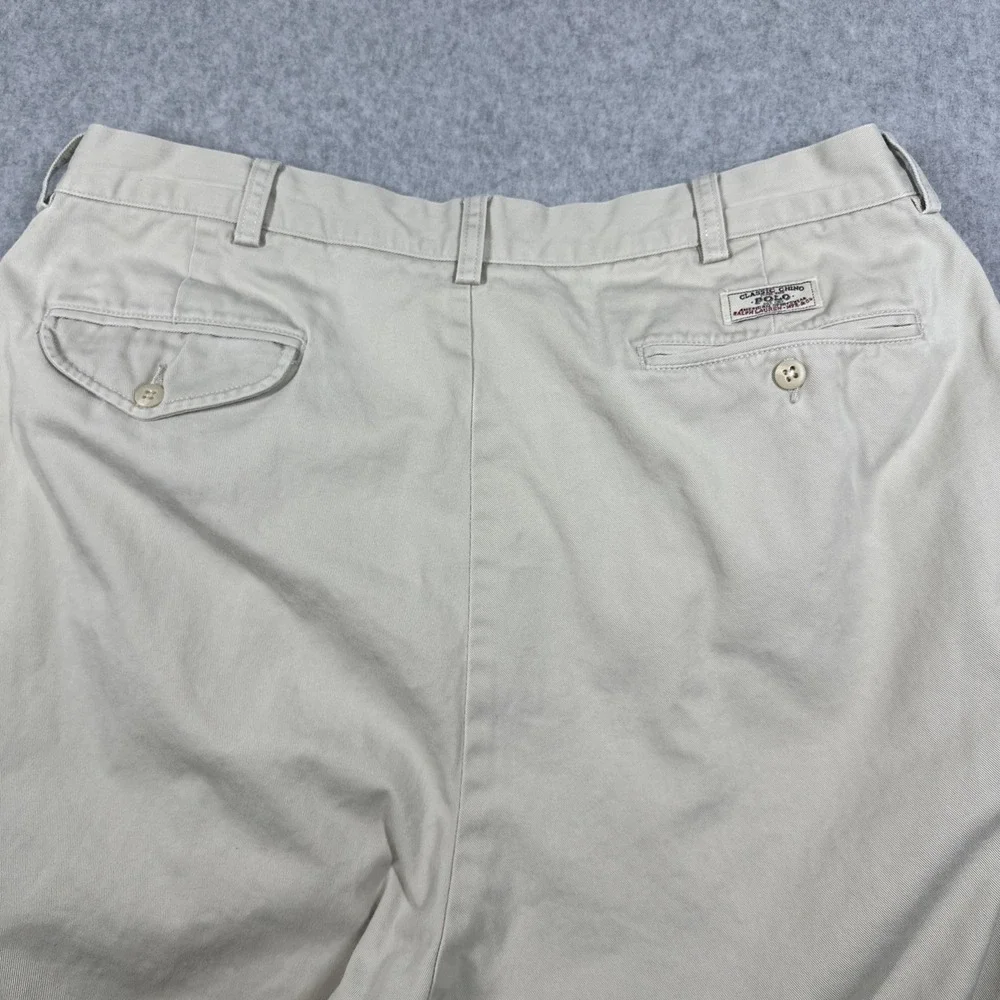 Vintage Polo Ralph Lauren Hammond Pant Double Pleated Cuffed Men's 36X34 Preppy